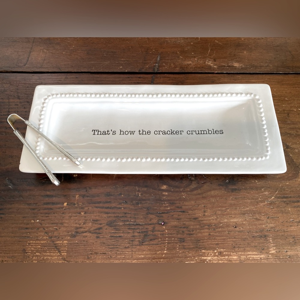 Serving Tray with Tongs